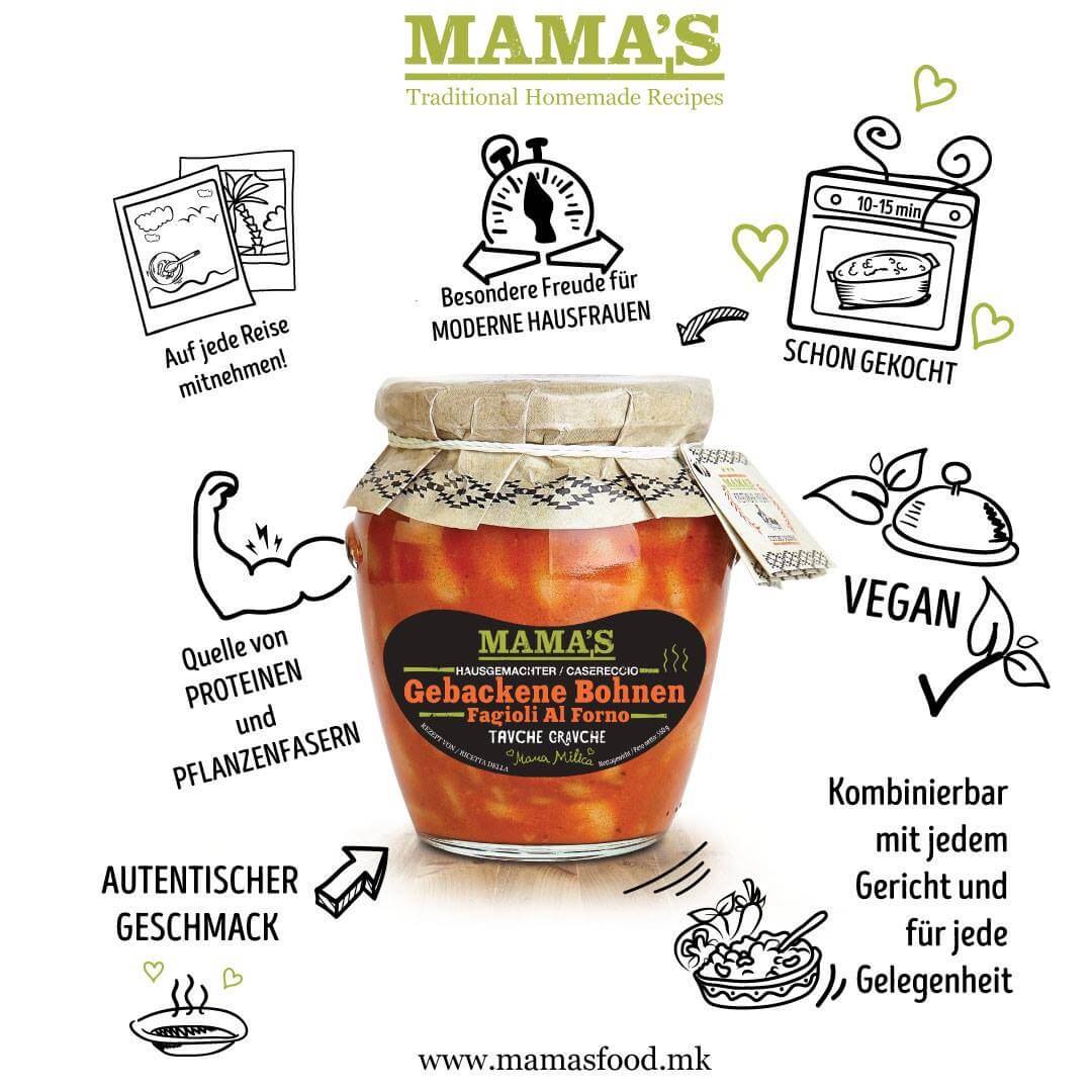 Mamas gebackene Bohnen Aura Delikatessen