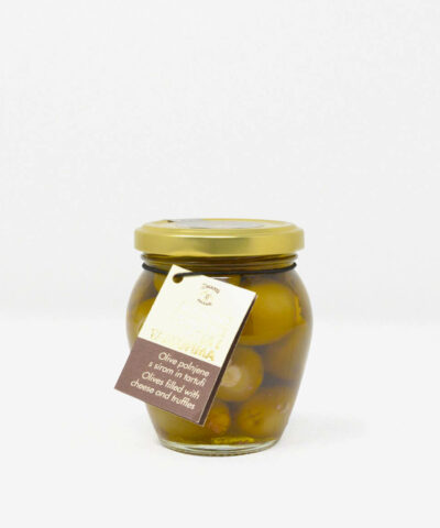 Zigante Oliven mit Trüffelkäse